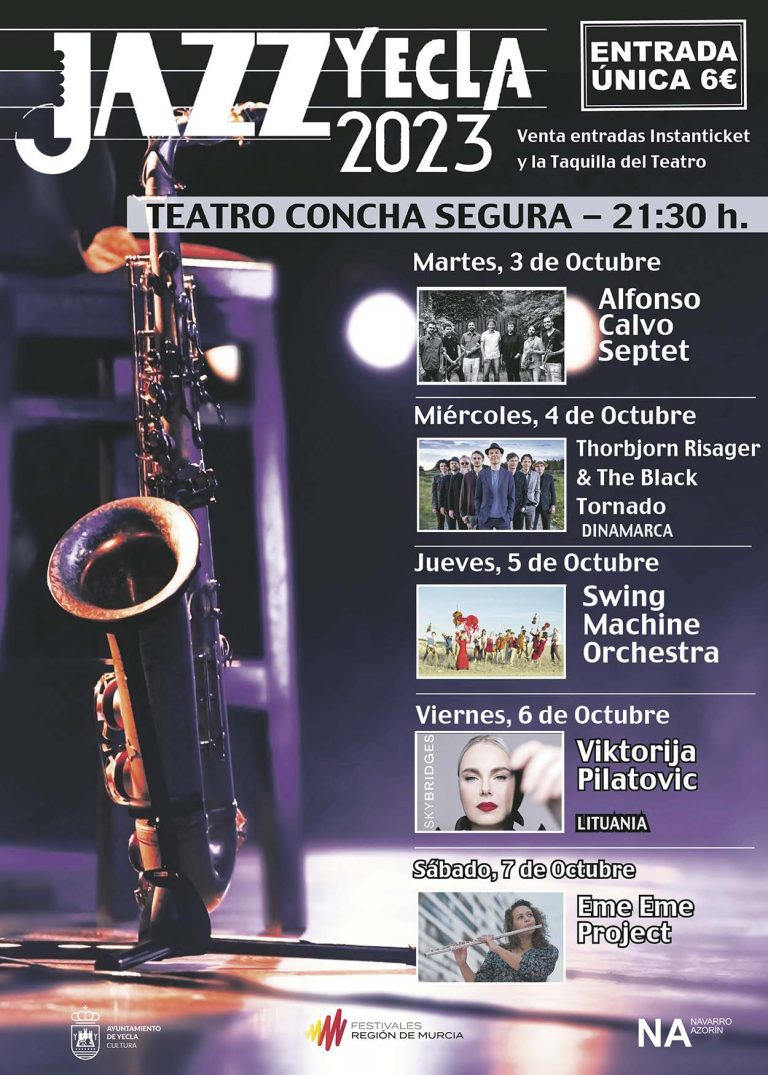 EL YECLA JAZZ FESTIVAL SE CELEBRARÁ DEL 3 AL 7 DE OCTUBRE