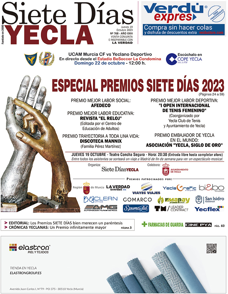 SIETE DÍAS YECLA – Edición 768 – Jueves 19 de octubre de 2023