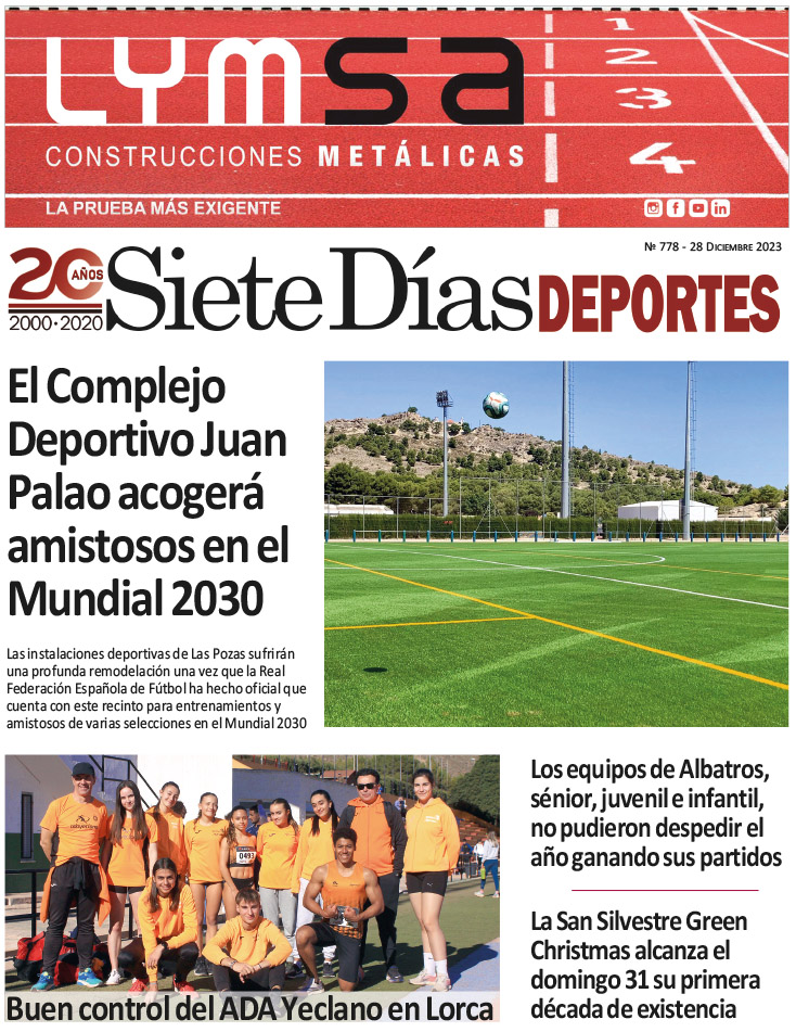 DEPORTES SIETE DÍAS YECLA – Edición 778 – Jueves 28 de diciembre de 2023