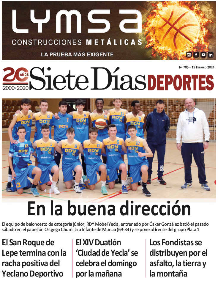 DEPORTES SIETE DÍAS YECLA – Edición 785 – Jueves 15 de febrero de 2024