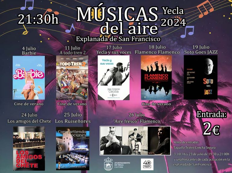 ‘MÚSICAS DEL AIRE’ PARA LAS NOCHES DE JULIO