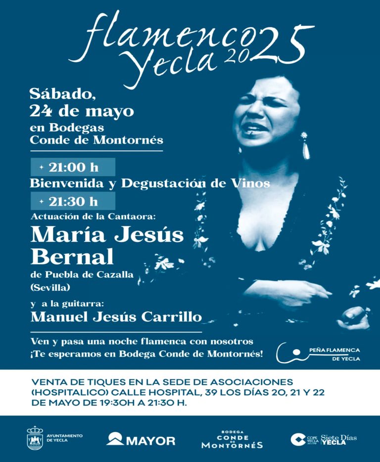 La Peña Flamenca de Yecla trae a la cantaora María Jesús Bernal