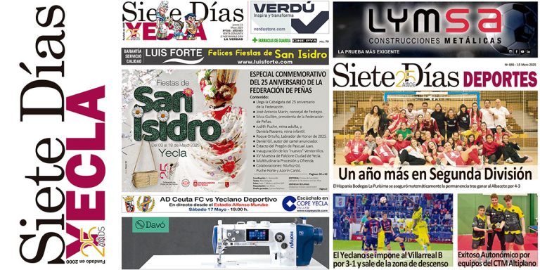 PORTADAS JUEVES 15 DE MAYO DE 2025 – EDICIÓN 846