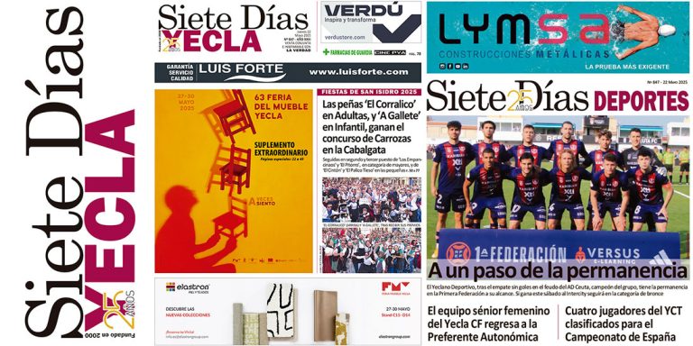 PORTADAS JUEVES 22 DE MAYO DE 2025 – EDICIÓN 847