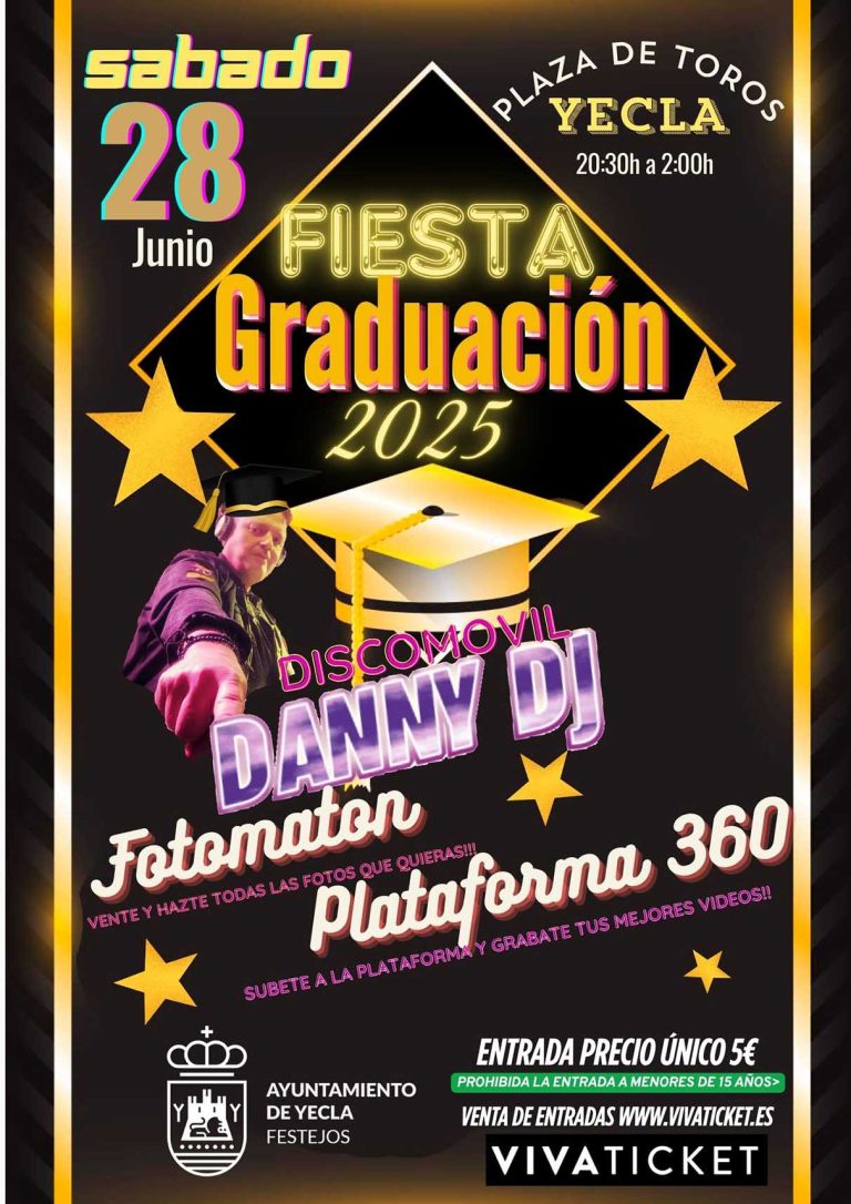 La Concejalía de Festejos organiza una Fiesta de Graduación