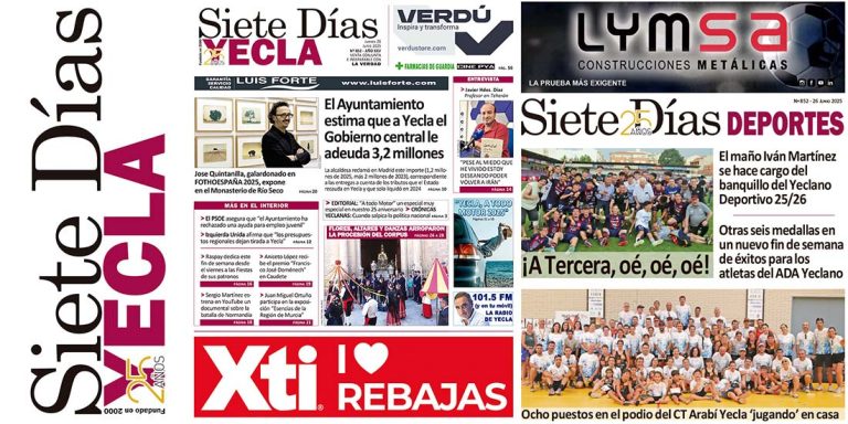 PORTADAS JUEVES 26 DE JUNIO DE 2025 – EDICIÓN 852