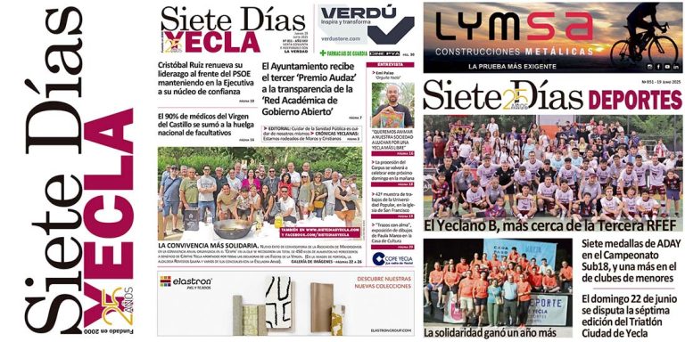PORTADAS JUEVES 19 DE JUNIO DE 2025 – EDICIÓN 851