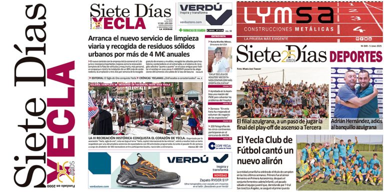 PORTADAS JUEVES 5 DE JUNIO DE 2025 – EDICIÓN 849