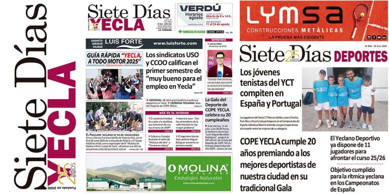 PORTADAS JUEVES 10 DE JULIO DE 2025 – EDICIÓN 854
