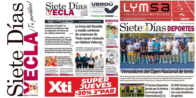 PORTADAS JUEVES 25 DE SEPTIEMBRE DE 2025 – EDICIÓN 861