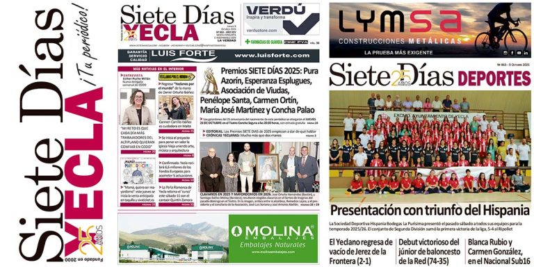 PORTADAS JUEVES 9 DE OCTUBRE DE 2025 – EDICIÓN 863