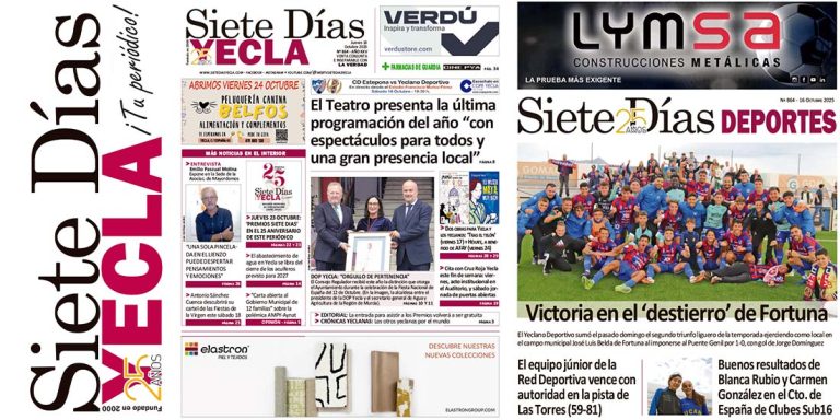 PORTADAS JUEVES 16 DE OCTUBRE DE 2025 – EDICIÓN 864