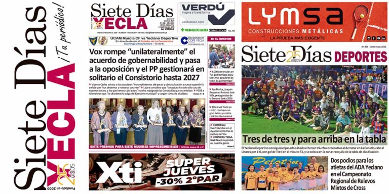 PORTADAS JUEVES 30 DE OCTUBRE DE 2025 – EDICIÓN 866