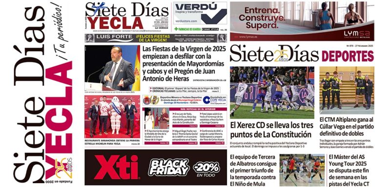 PORTADAS JUEVES 27 DE NOVIEMBRE DE 2025 – EDICIÓN 870