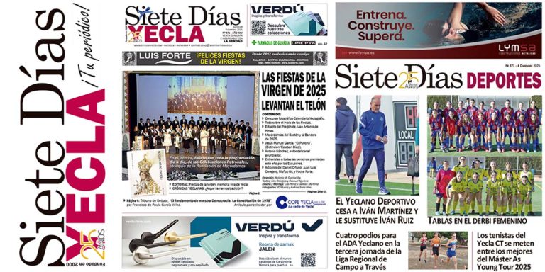 PORTADAS JUEVES 4 DE DICIEMBRE DE 2025 – EDICIÓN 871