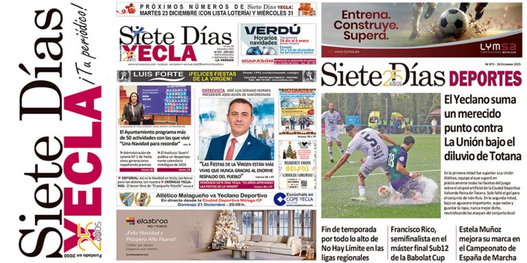 PORTADAS JUEVES 18 DE DICIEMBRE DE 2025 – EDICIÓN 873