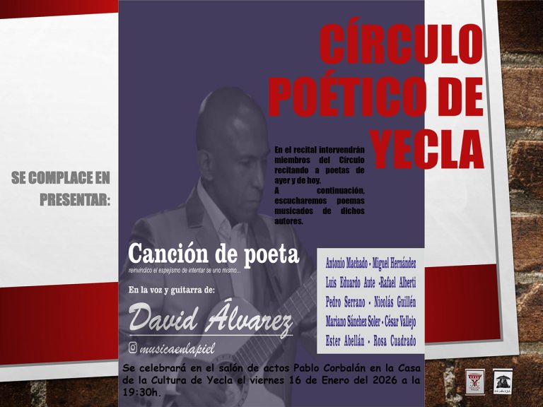 El Círculo Poético inicia el año con «Canción de poeta», este viernes