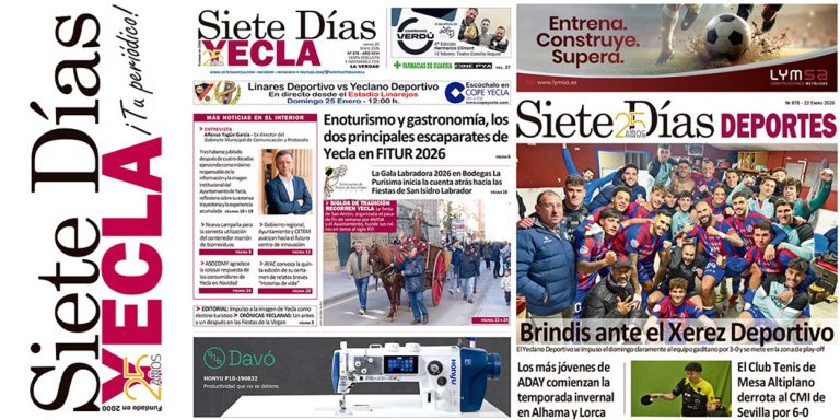 PORTADAS JUEVES 22 DE ENERO DE 2026 – EDICIÓN 878