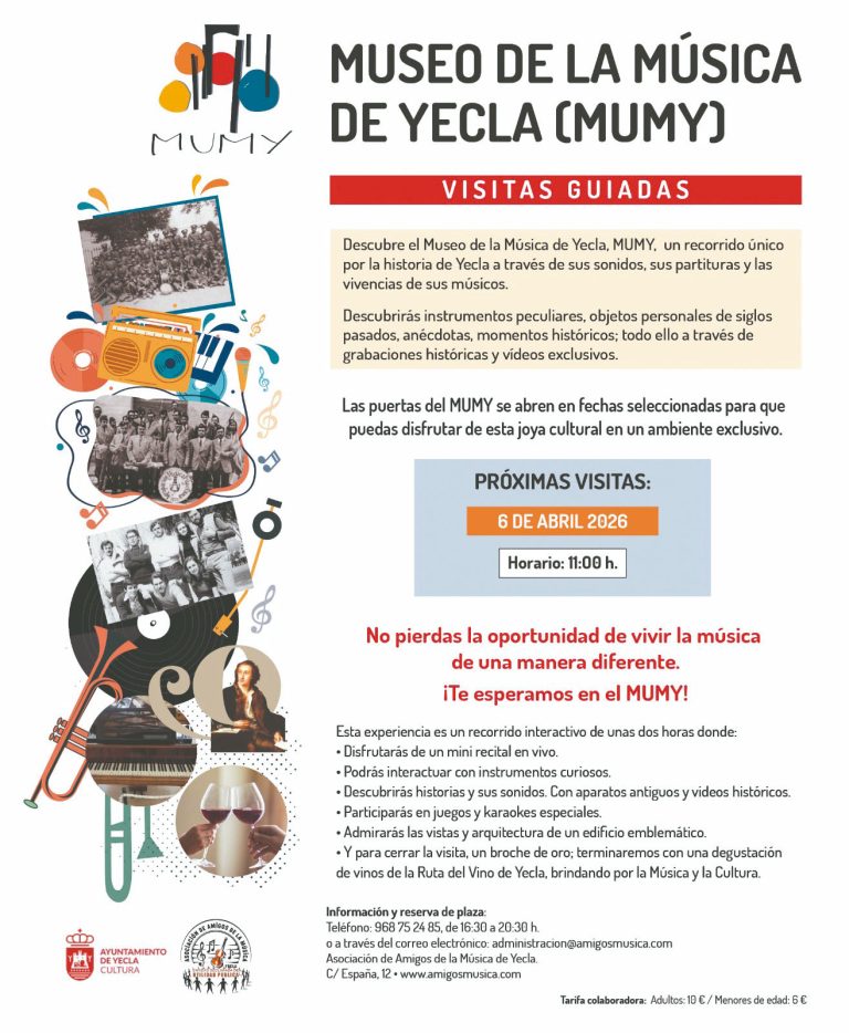 Nueva visita al Museo de la Música de Yecla el día 6 de abril
