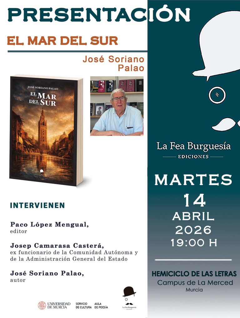 José Soriano presenta en Murcia “El Mar del Sur”, su primera novela histórica
