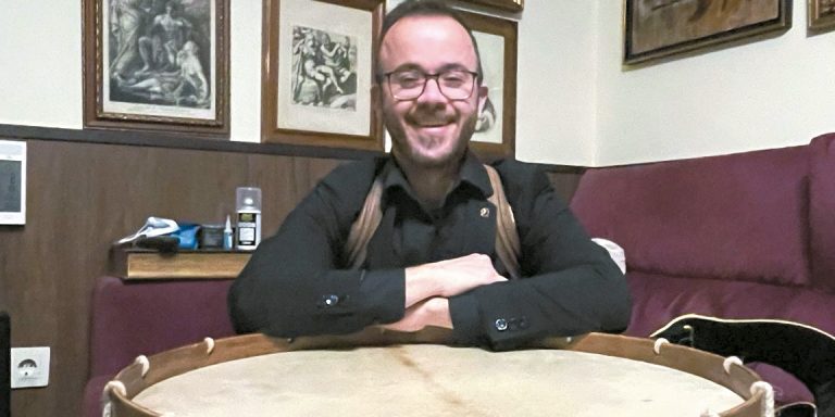 Roberto Puche en el 150 aniversario de la tamborada de Hellín